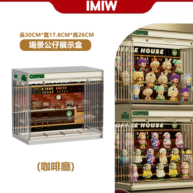 IMIW 現貨⚡LED燈光公仔展示盒 場景壓克力展示櫃