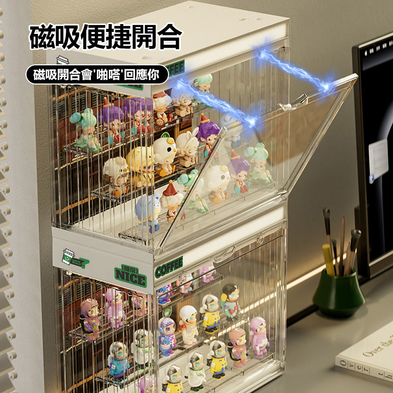 IMIW 現貨⚡LED燈光公仔展示盒 場景壓克力展示櫃