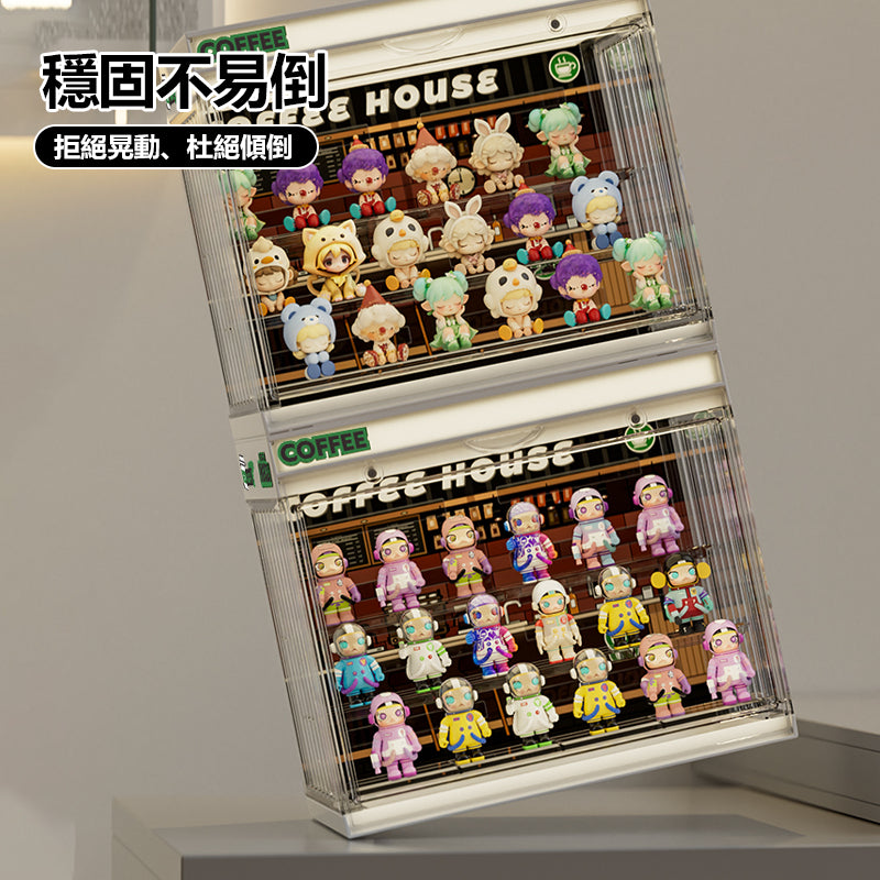 IMIW 現貨⚡LED燈光公仔展示盒 場景壓克力展示櫃