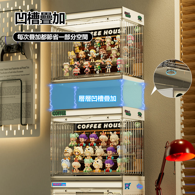 IMIW 現貨⚡LED燈光公仔展示盒 場景壓克力展示櫃