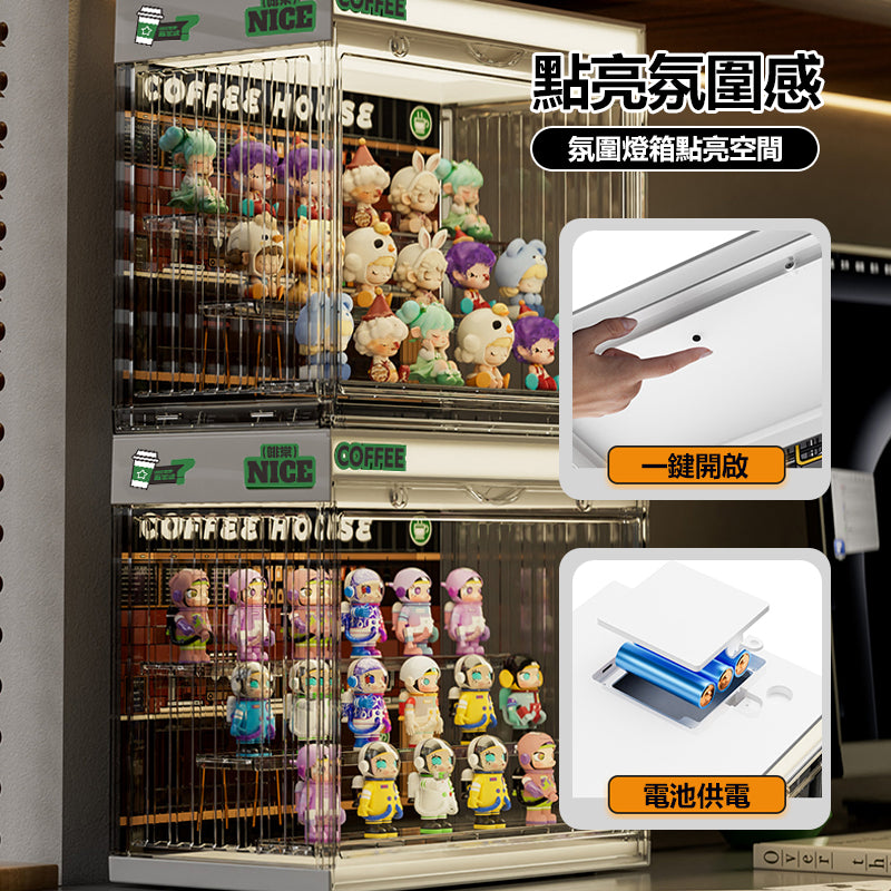 IMIW 現貨⚡LED燈光公仔展示盒 場景壓克力展示櫃