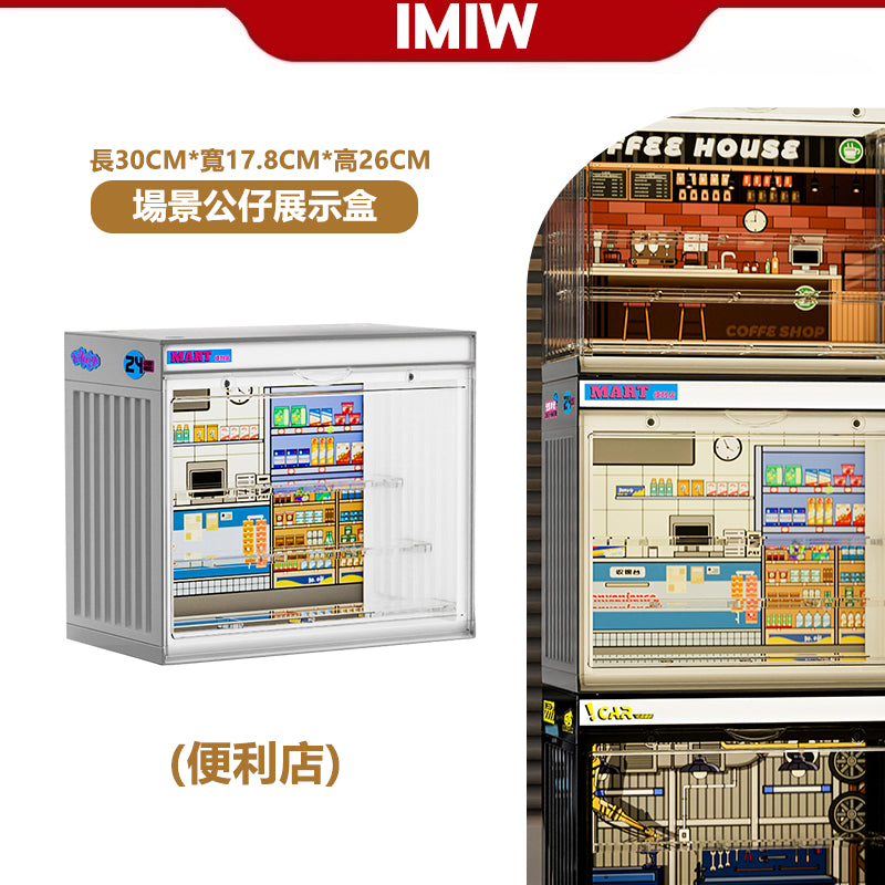 IMIW 現貨⚡LED燈光公仔展示盒 場景壓克力展示櫃