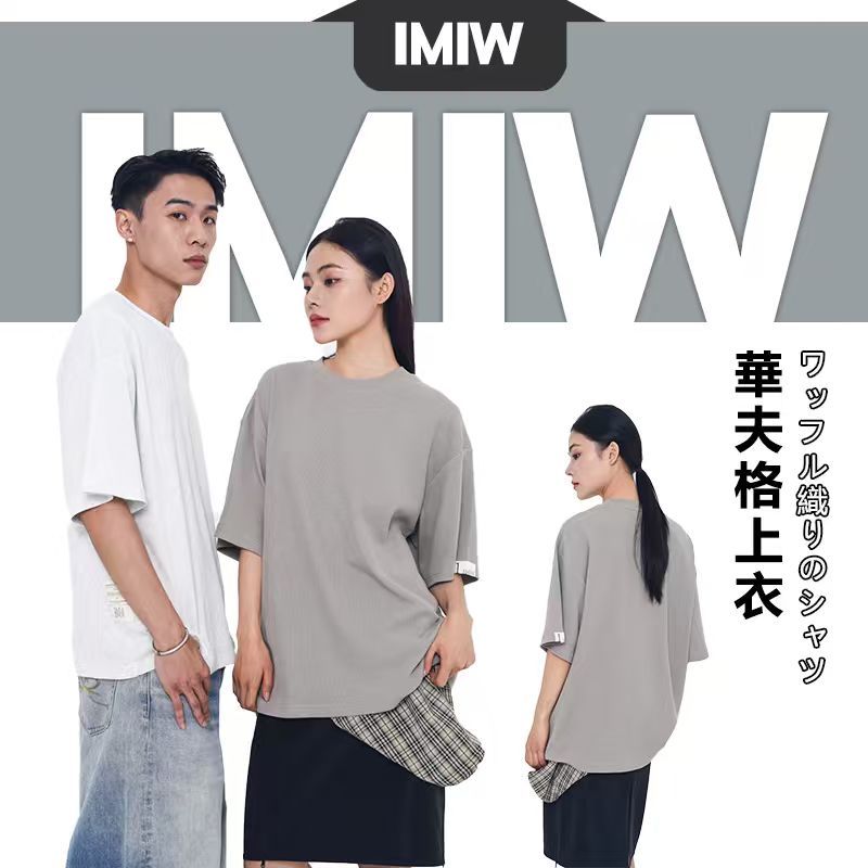 IMIW 華夫格上衣 280G厚磅華夫格短袖T恤上衣